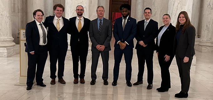 Professor Michael Foreman with Students in Civil Rights Appellate Clinic