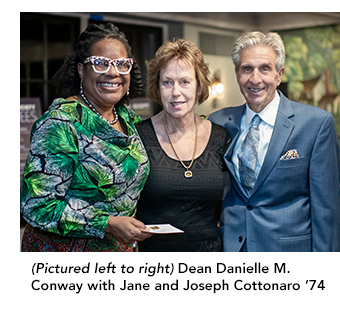 Dean Conway with Jane and Joseph Cottonaro '74