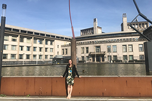 Olivia Phillips at the United Nations International Residual Mechanism for Criminal Tribunals (IRMCT) in The Hague, The Netherlands