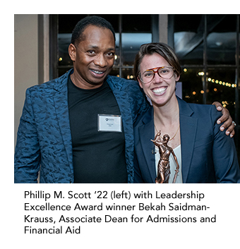 Phillip M. Scott '22 with Bekah Saidman-Krauss