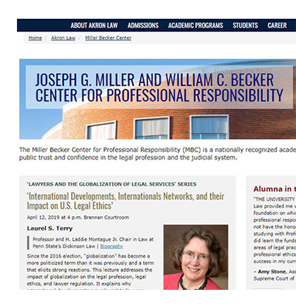 Joseph G. Miller and William C. Becker Center for Professional Responsibility