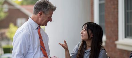 Professor Gildin and student