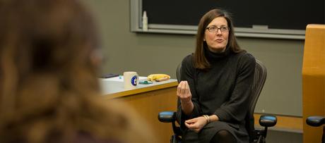 Professor Amy Gaudion in class