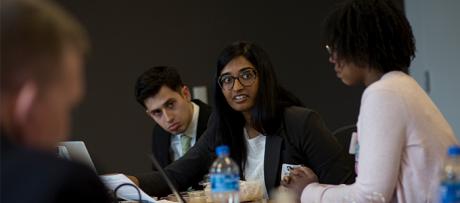 Students in conference