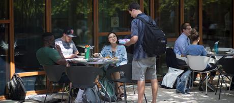 Students in courtyard