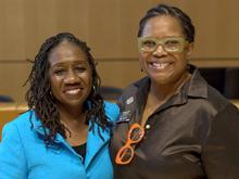 Sherrilyn Ifill (left) and Dean Danielle M. Conway (right)